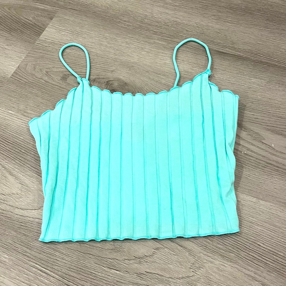 Teal crop top